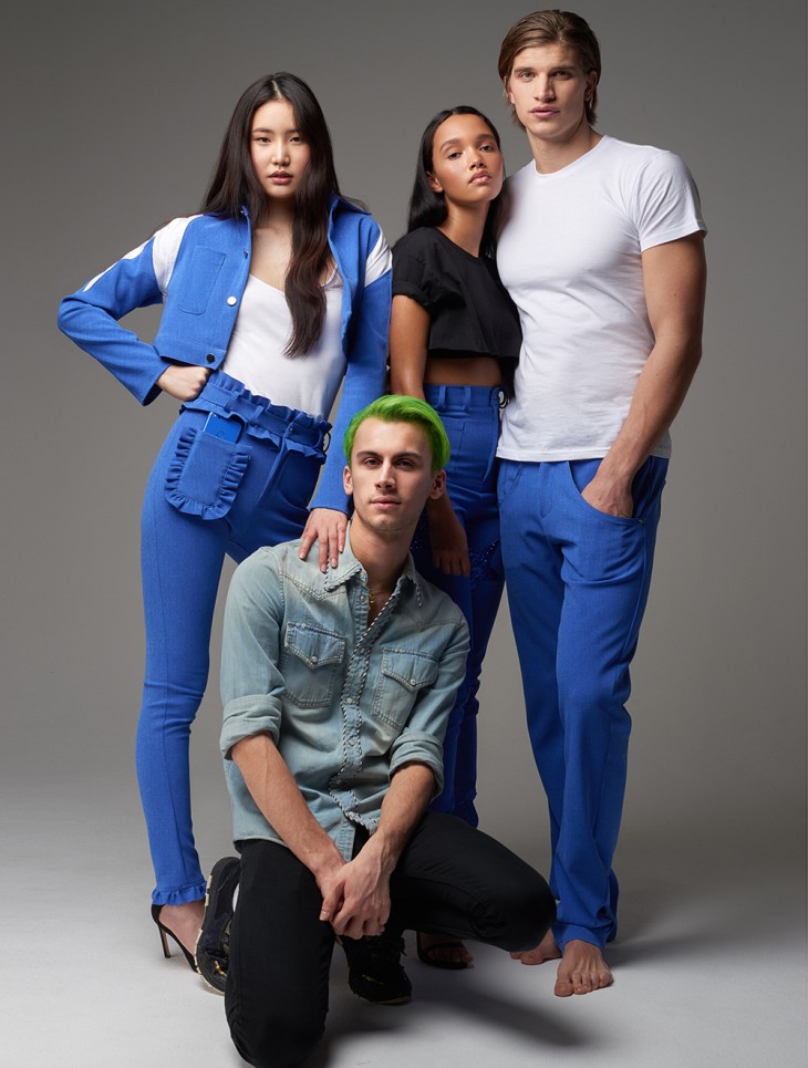 Celebrity designer Christian Cowan collaborated with Pixel Phone by Google to create one of a kind Really Blue jeans to (1)